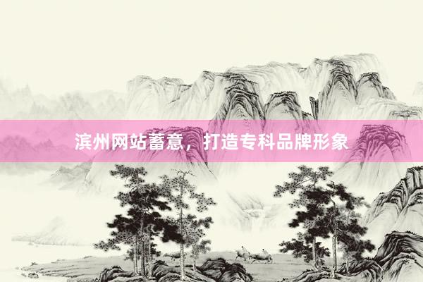 滨州网站蓄意,打造专科品牌形象